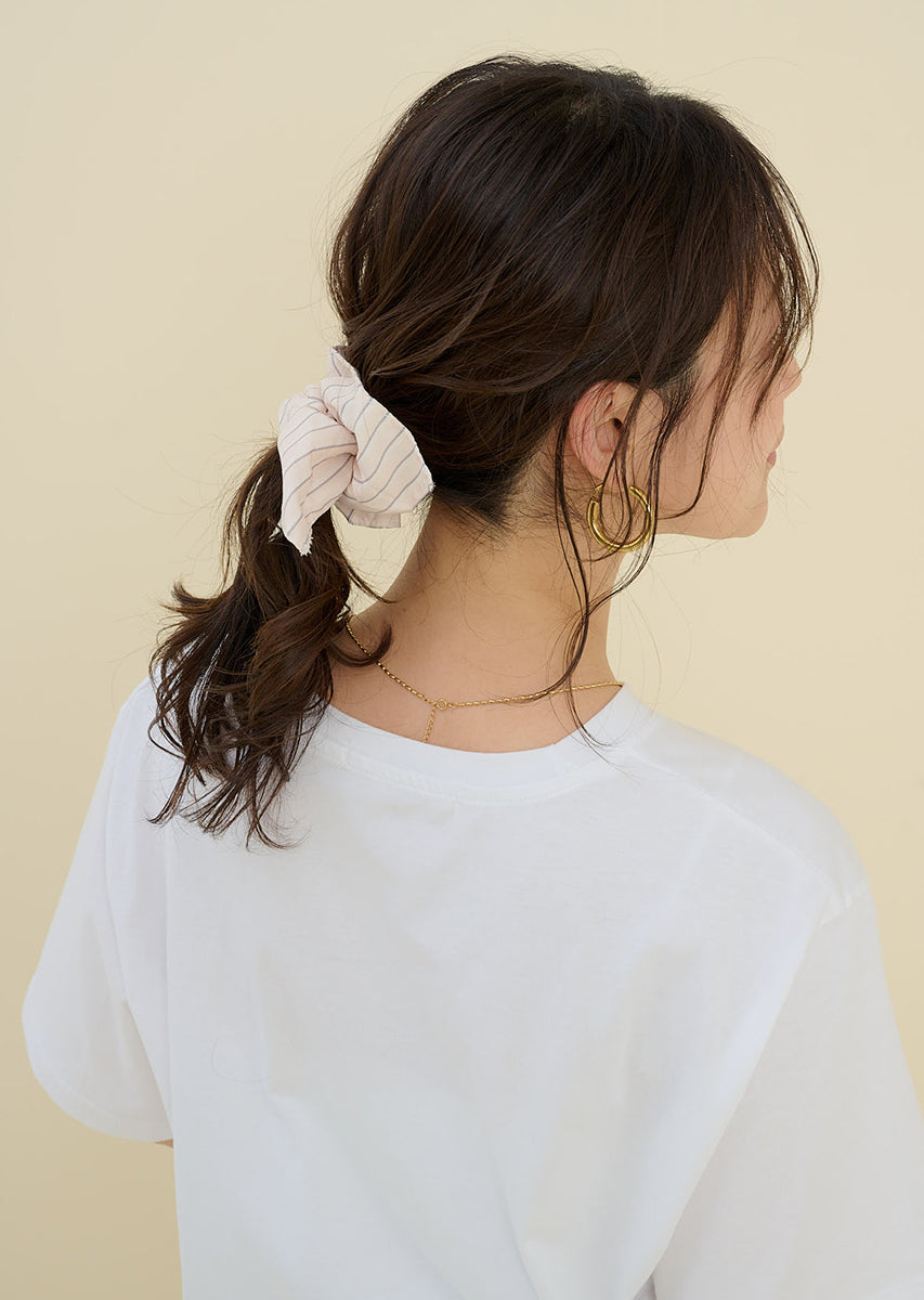 スクエアストライプシュシュ