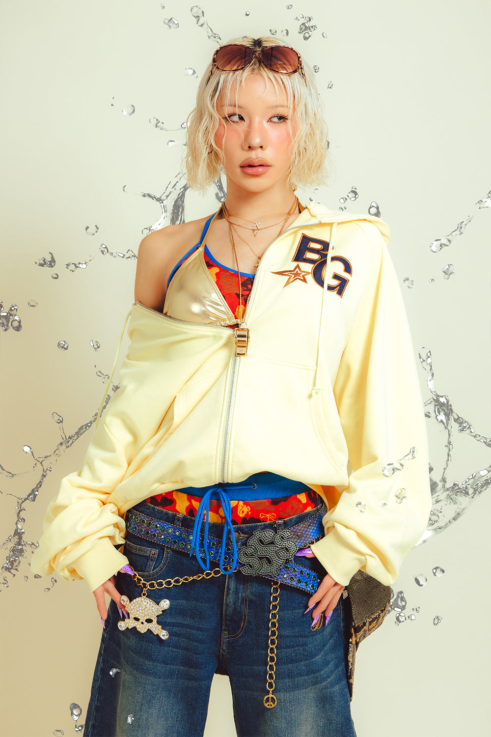 BACK BIG LOGO BG ZIP HOODIE