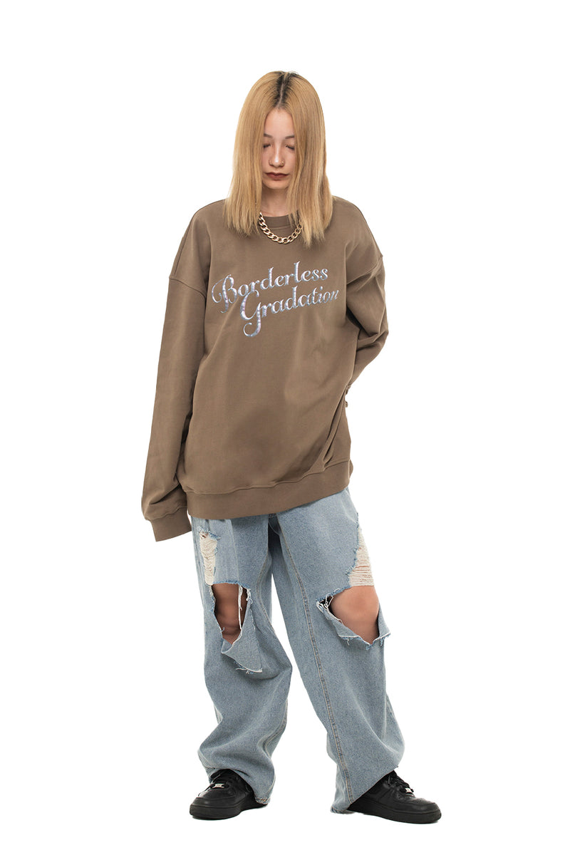 BORDERLESS GRADATION LOGO PULLOVER