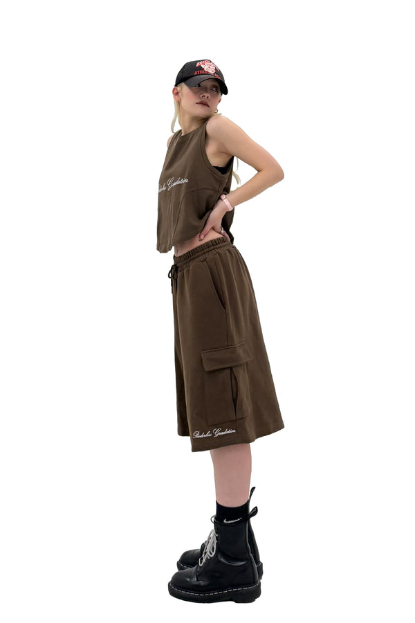 BORDERLESS GRADATION CARGO HALF PANTS