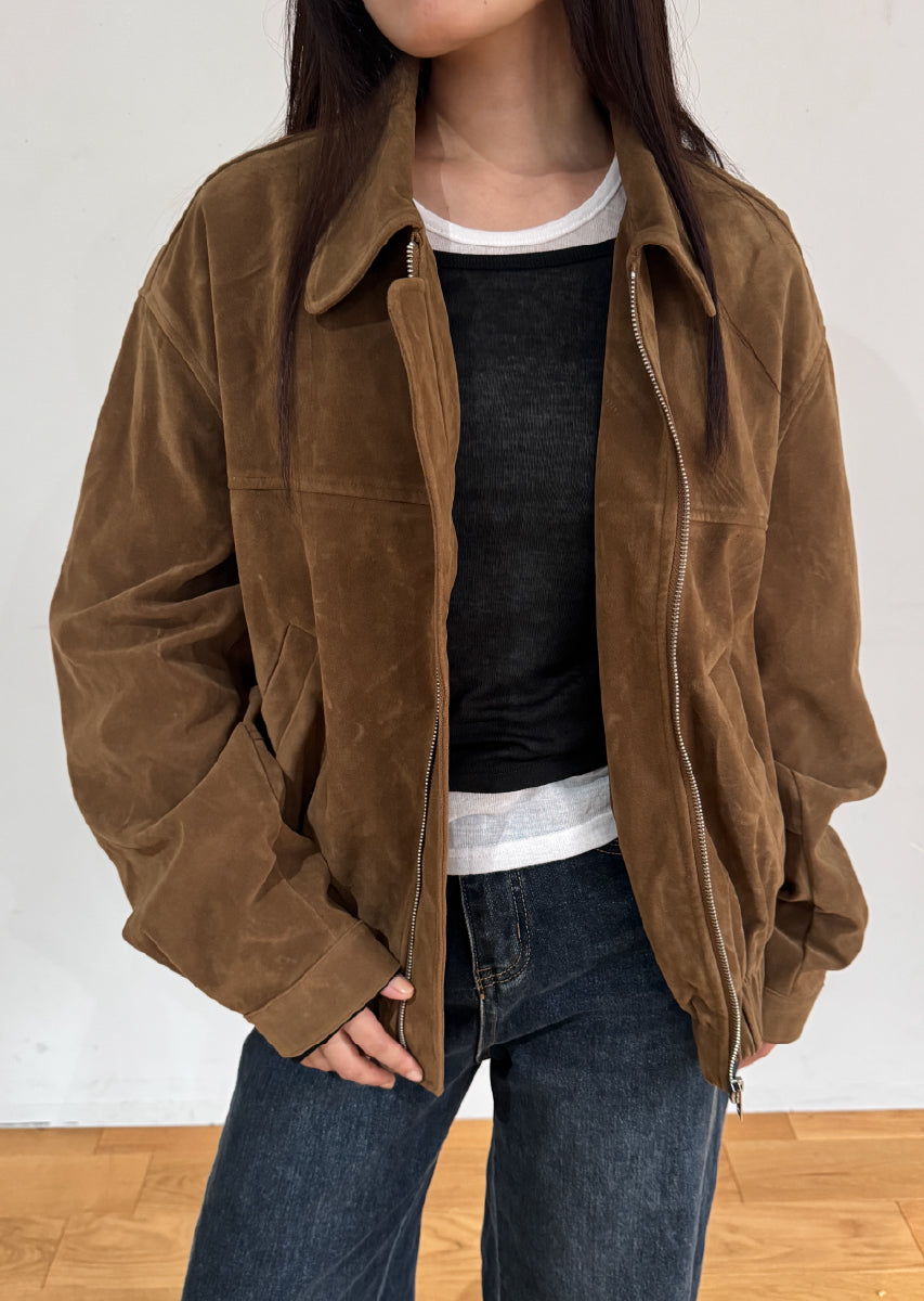 フェイクスウェードブルゾン