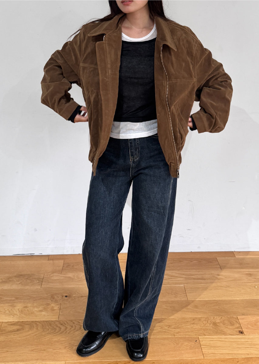 フェイクスウェードブルゾン