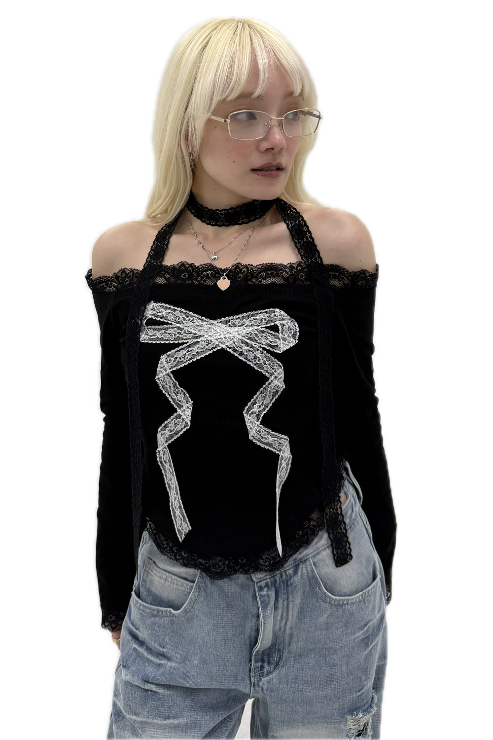 RIBBON OFF SHOULDER TOPS