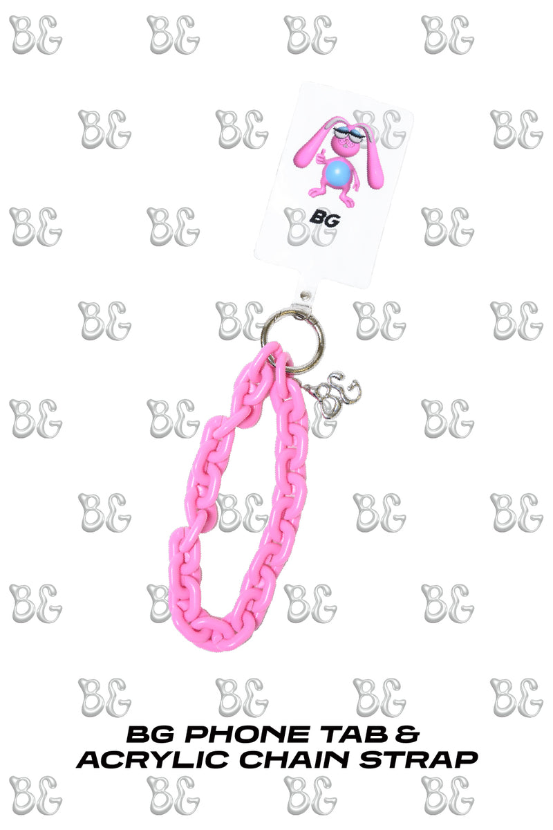 BG PHONE TAB＆ACRYLIC CHAIN STRAP