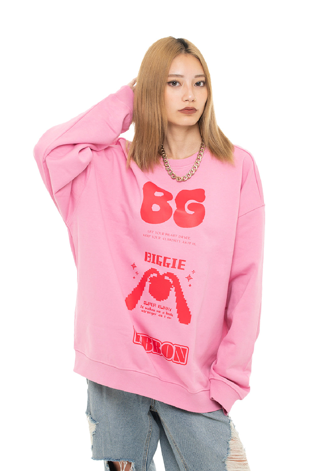 BG LOGO＆PIXEL ART PULLOVER