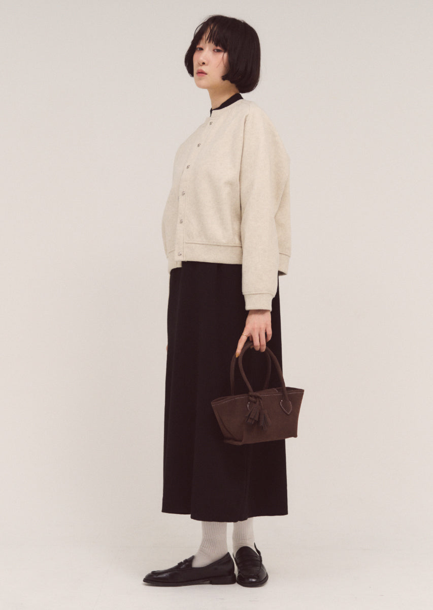 スタンドネックロングワンピース