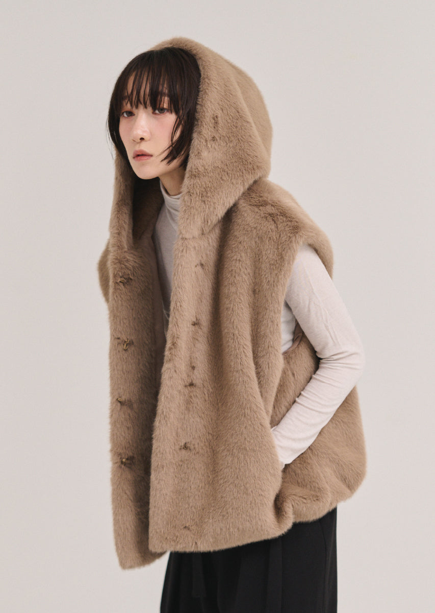 AFB ファーベスト　XL フェイクファーベスト