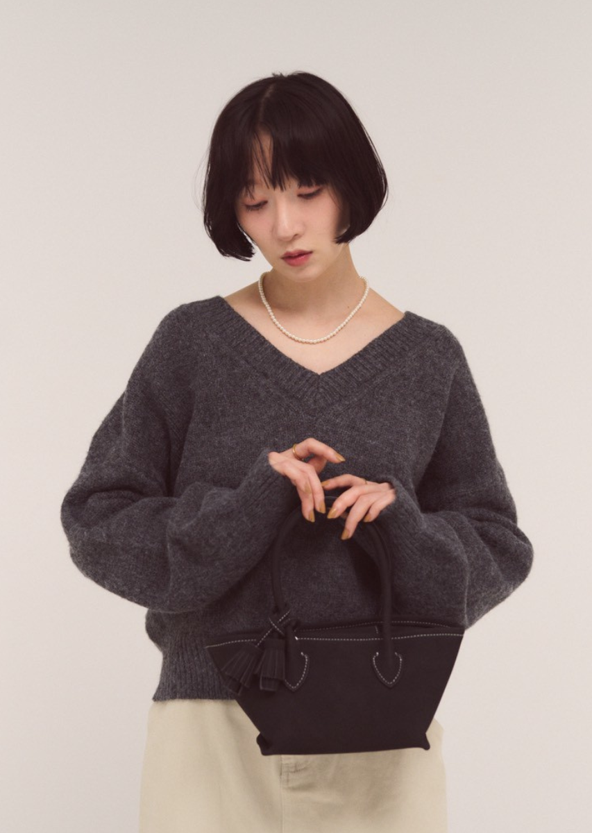 フェイクスエードタッセルトートBAG