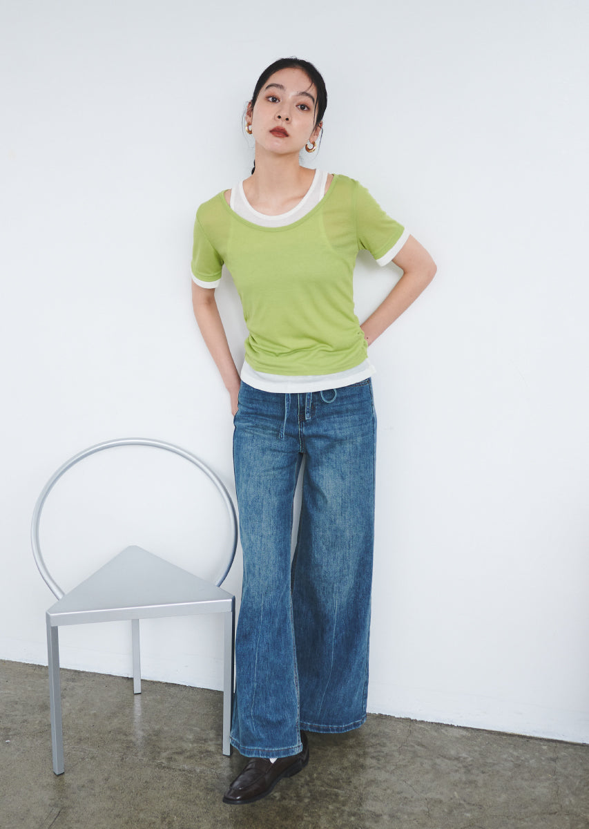 レイヤードシアートップス