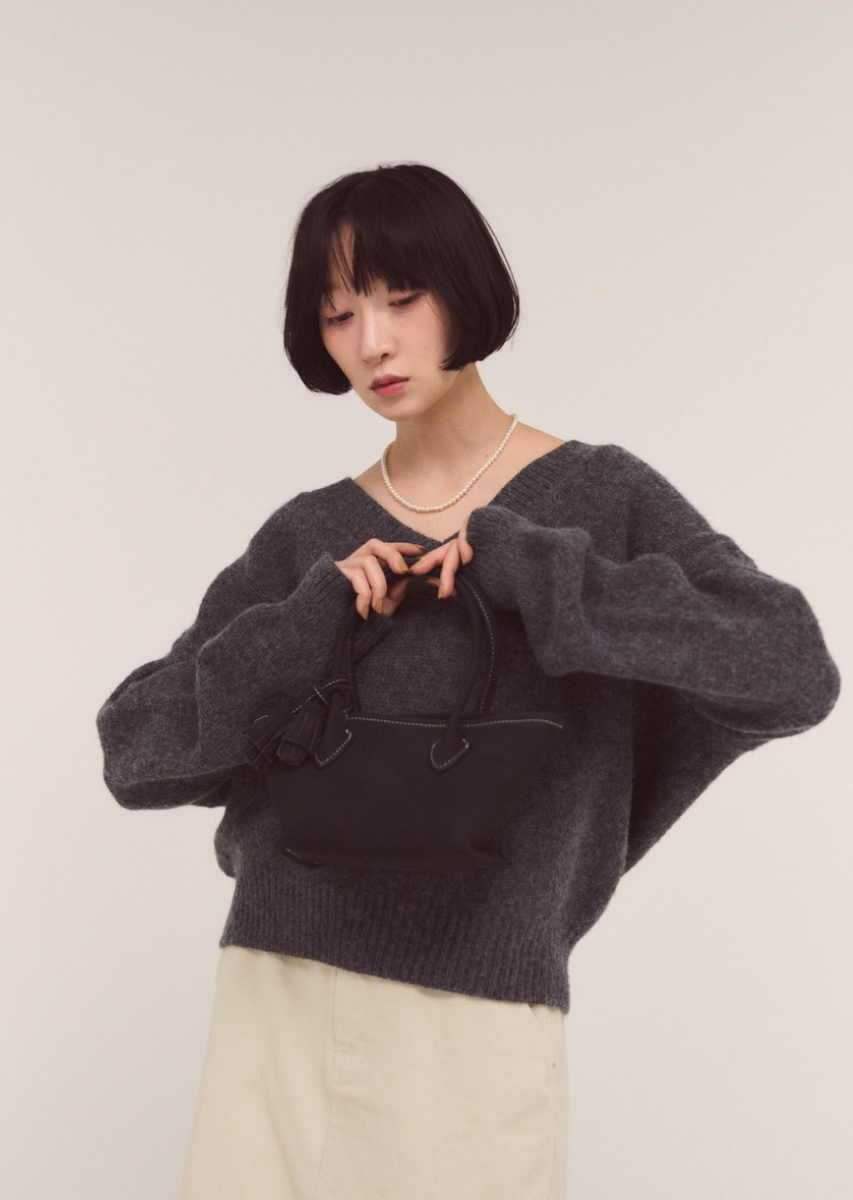 フェイクスエードタッセルトートBAG