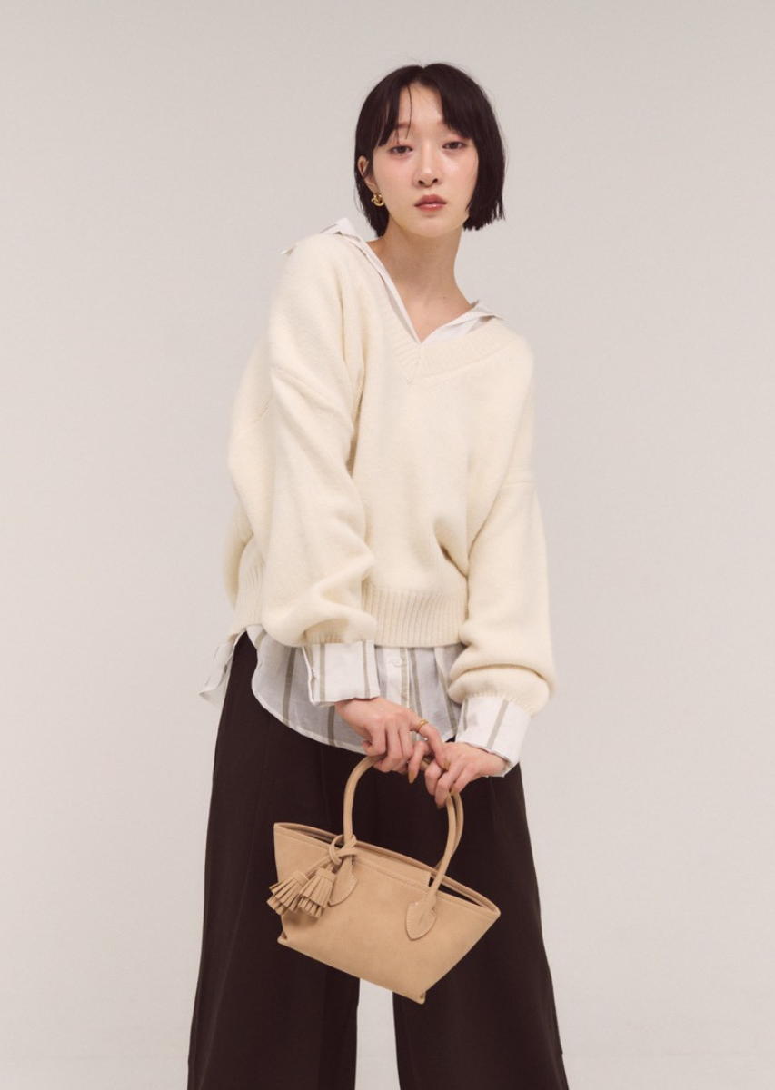 フェイクスエードタッセルトートBAG