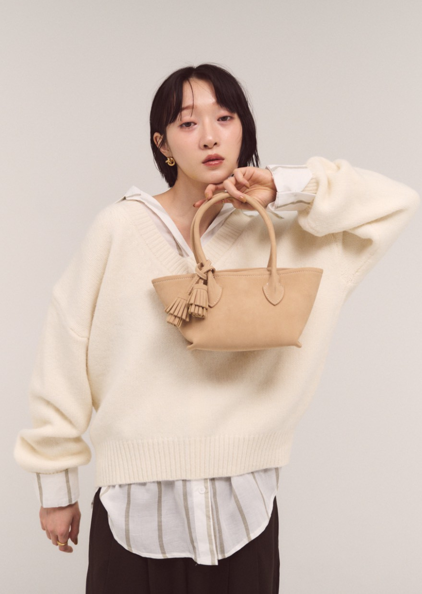 フェイクスエードタッセルトートBAG