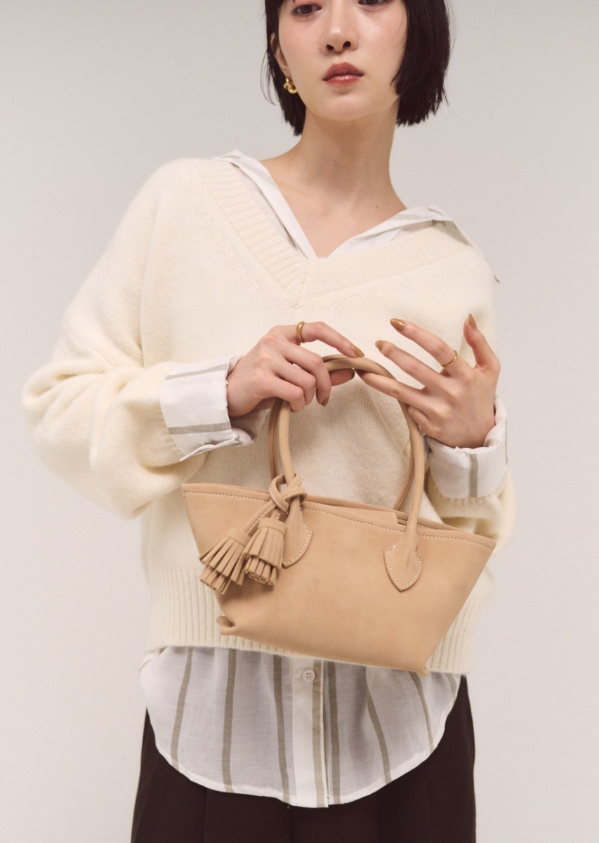 フェイクスエードタッセルトートBAG