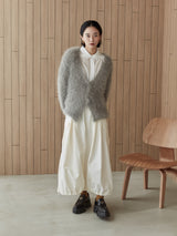 shaggy knit cardigan