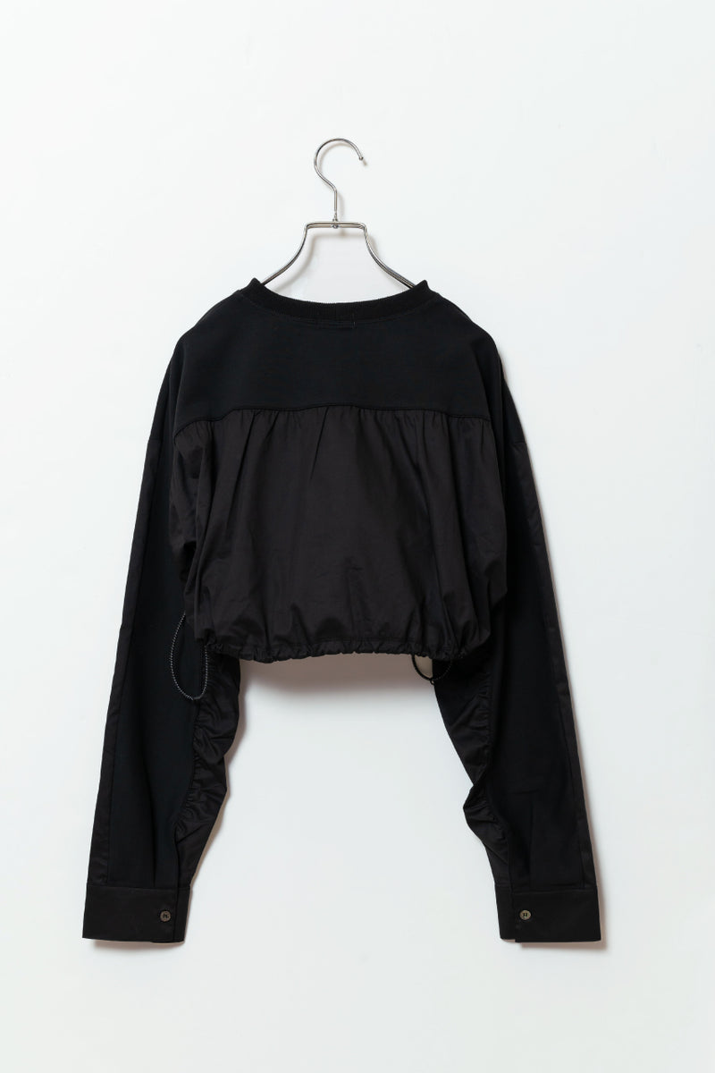 cropped  combination pullover