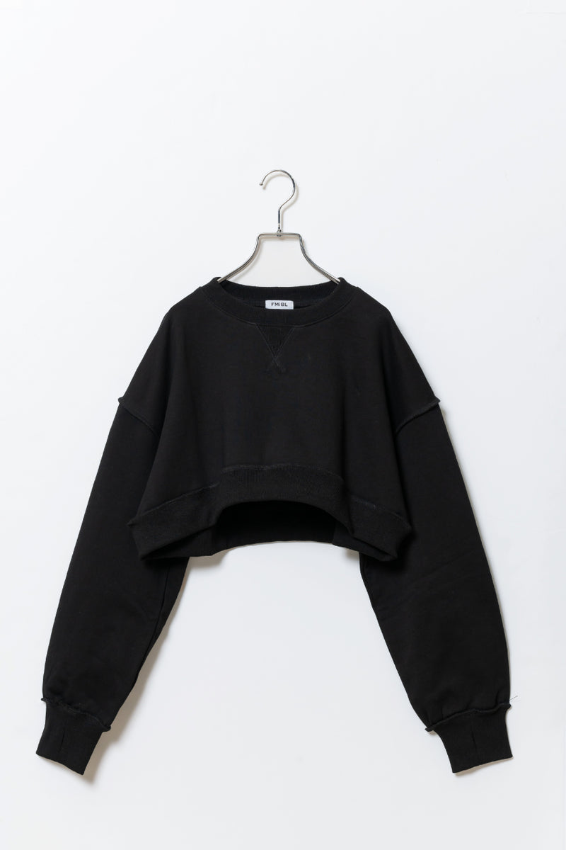 cropped sweat pullover