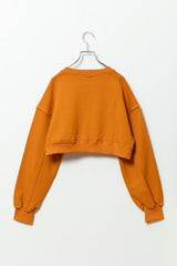 cropped sweat pullover