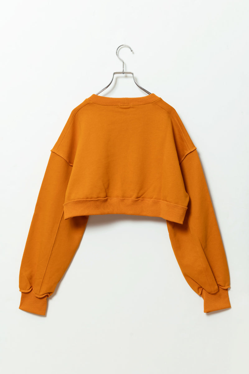 cropped sweat pullover