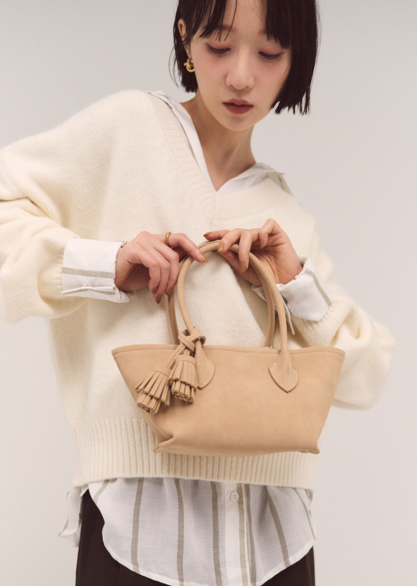 フェイクスエードタッセルトートBAG