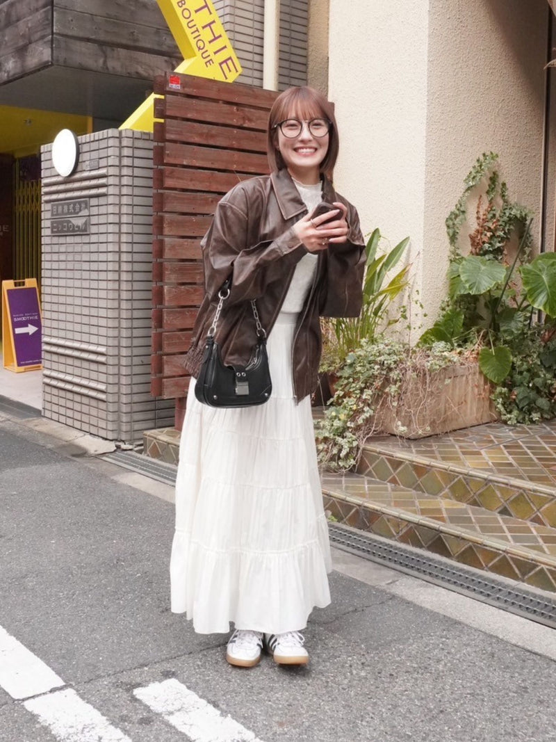 フェイクレザーブルゾン