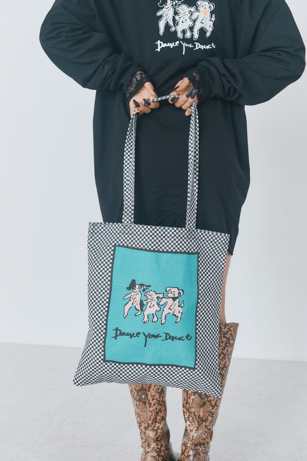 MEMBER produce「3 DOGS &Dance Your Dance  print checked TOTE BAG」
