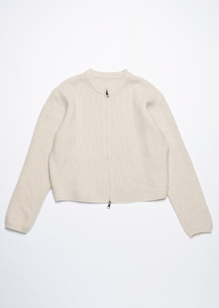 ダブルジップカーディガン