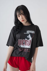 【横山結衣×MICHIKO LONDONコラボ】 オーバーサイズロックTシャツ