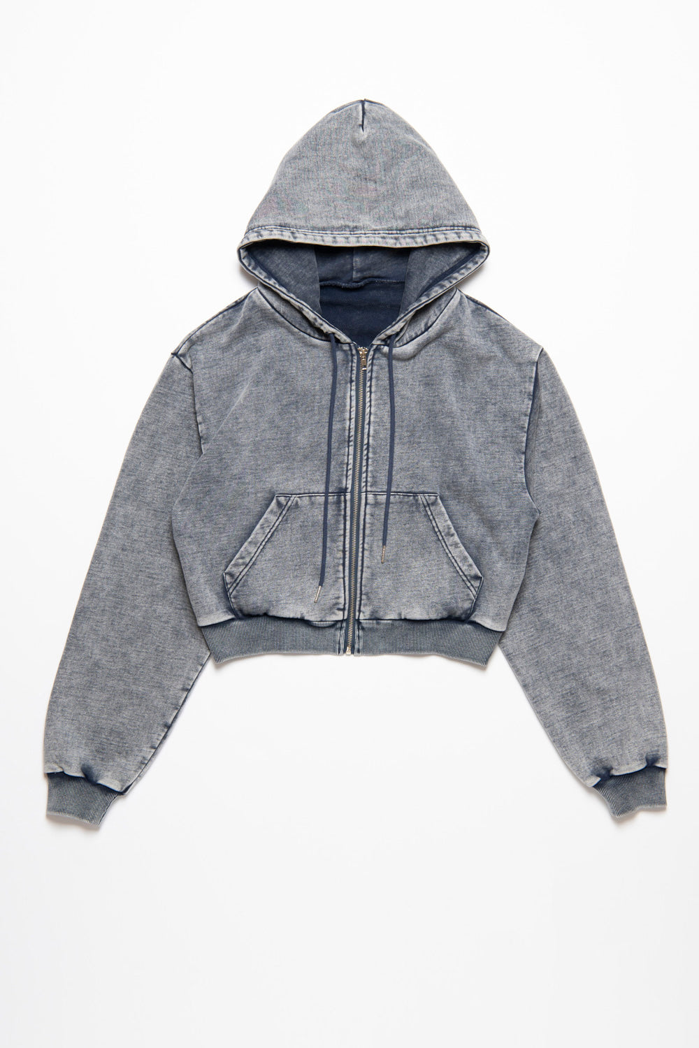 SHORT ZIP FADE HOODIE