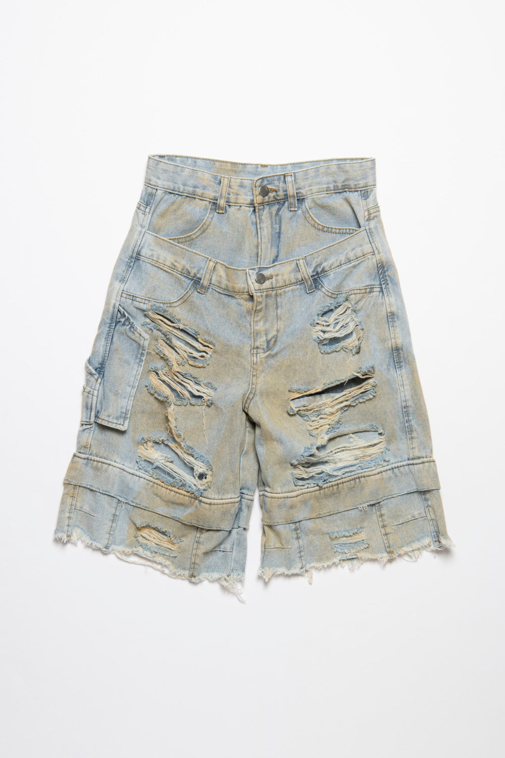 CRASH DAMAGE DENIM PANTS