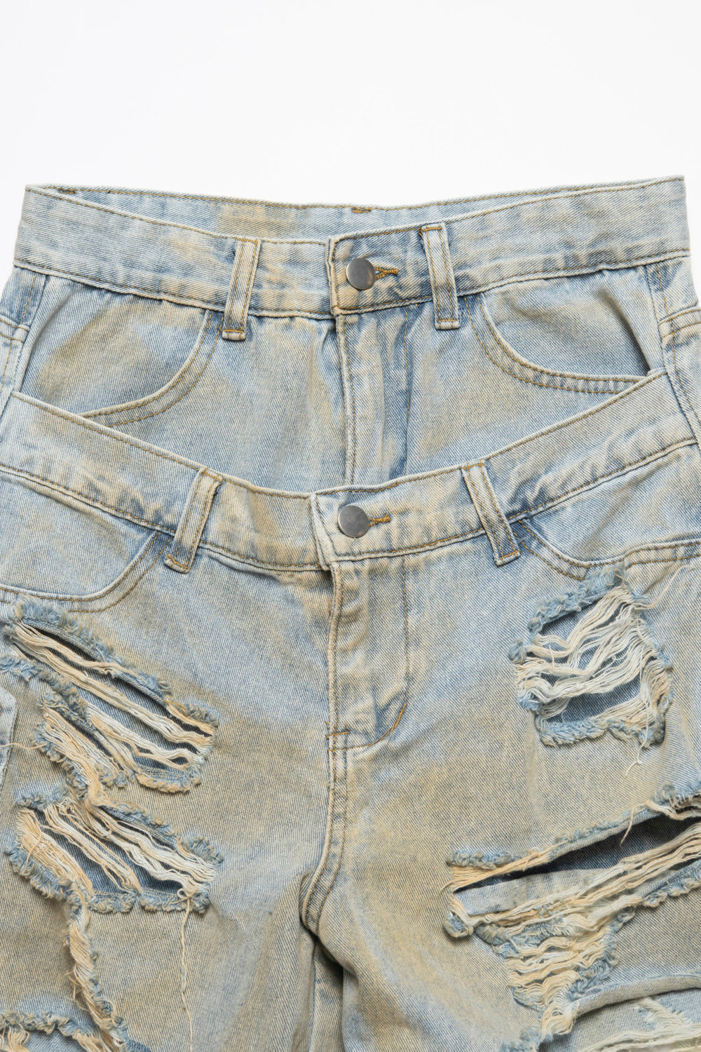 CRASH DAMAGE DENIM PANTS