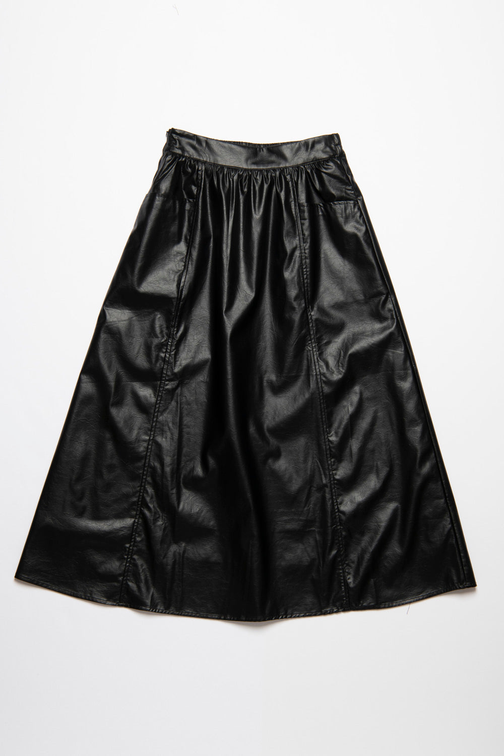 レザーライクロングスカート