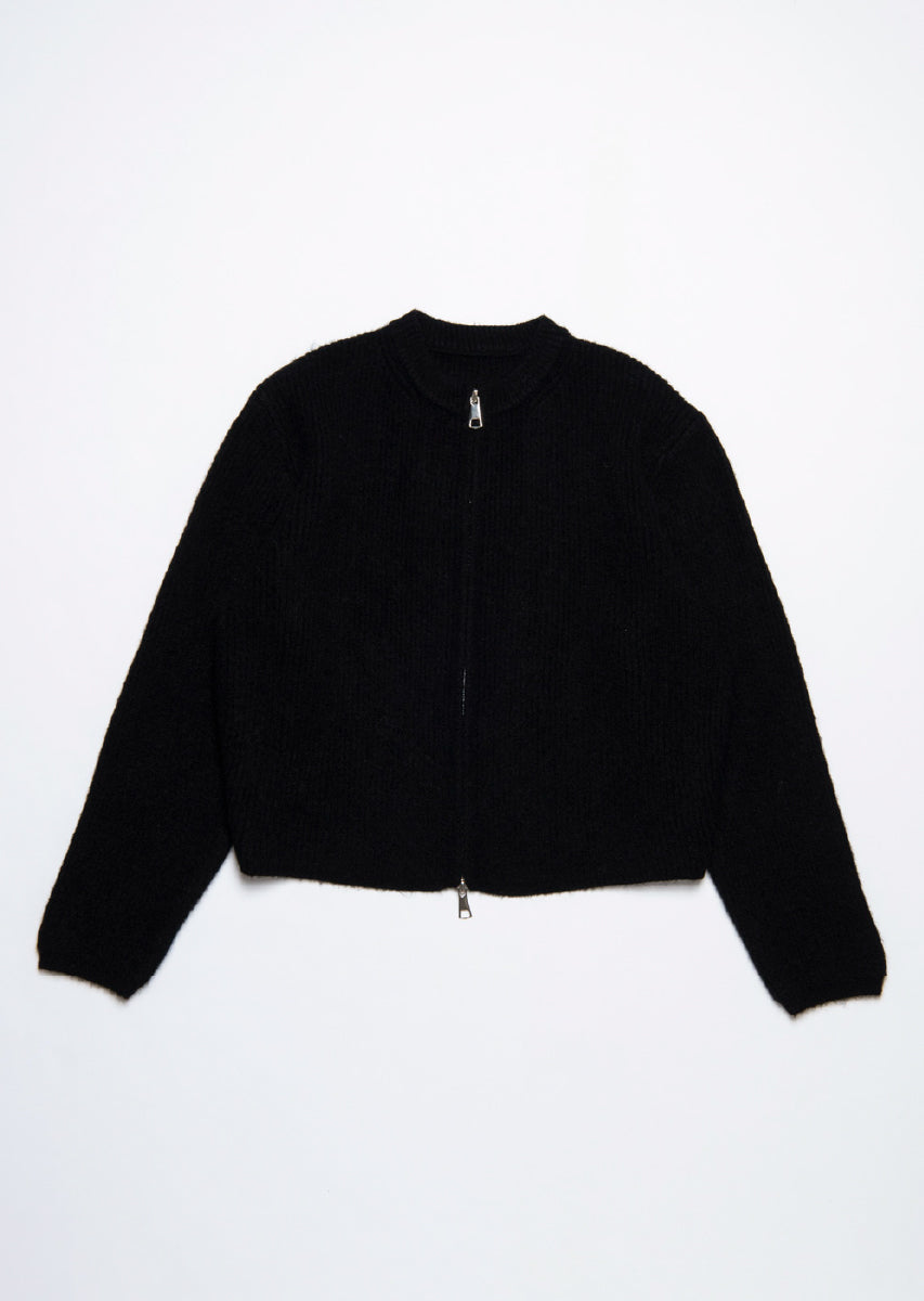 ダブルジップカーディガン