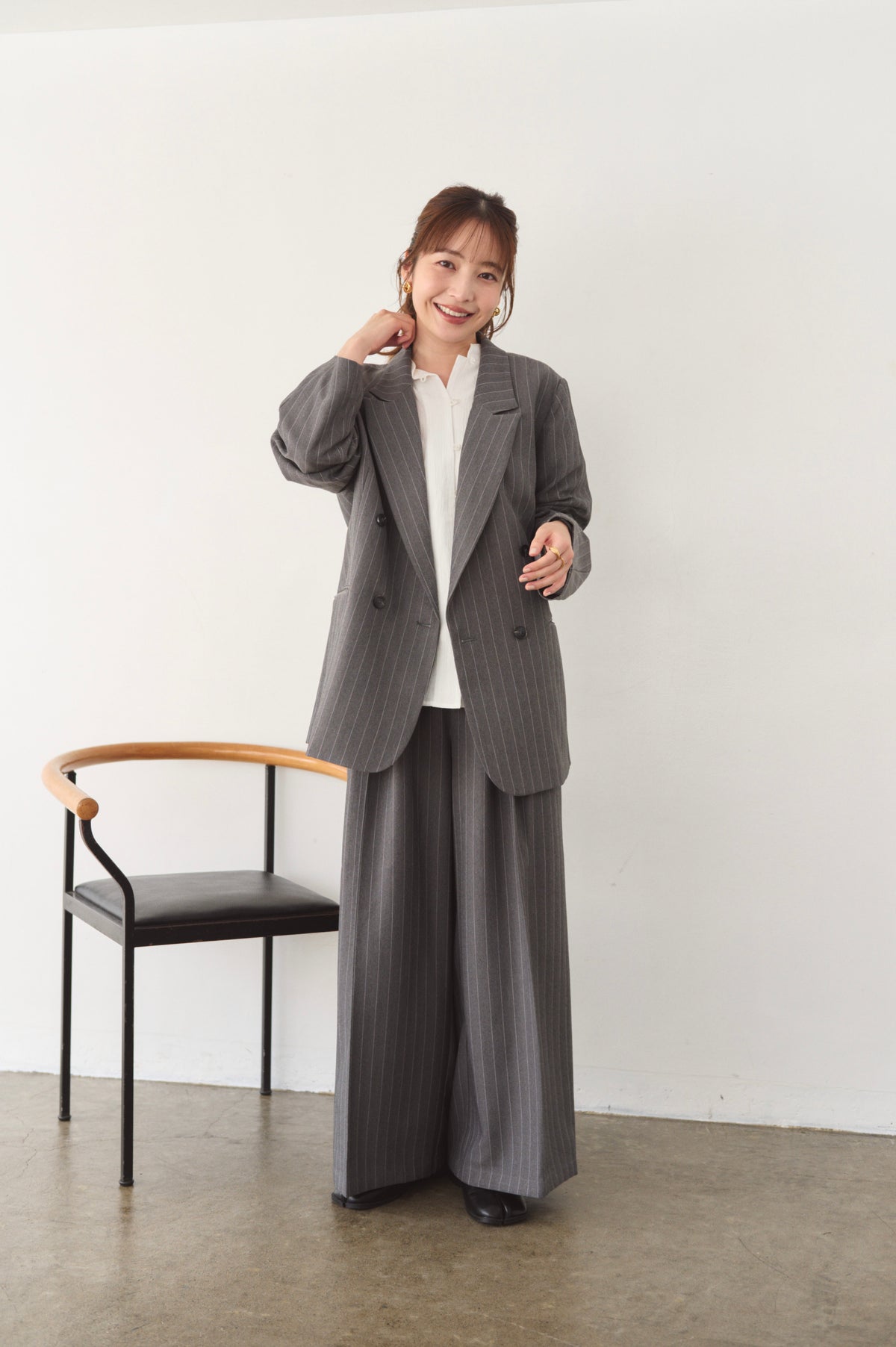 ストライプタックパンツ