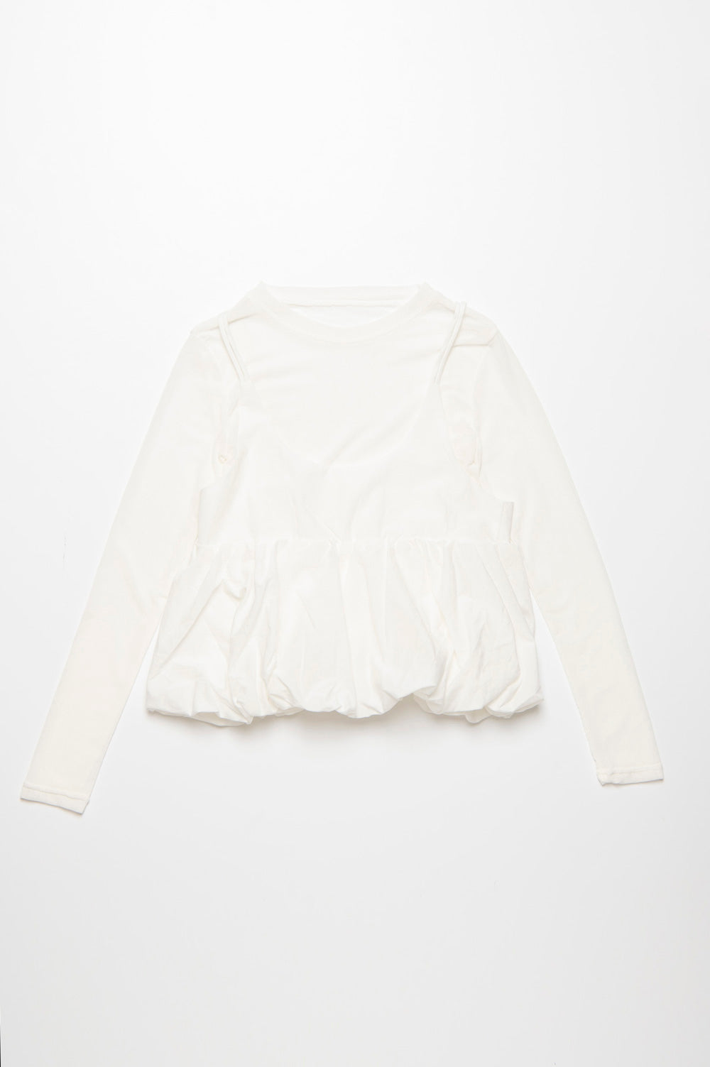 バルーンキャミレイヤードトップス