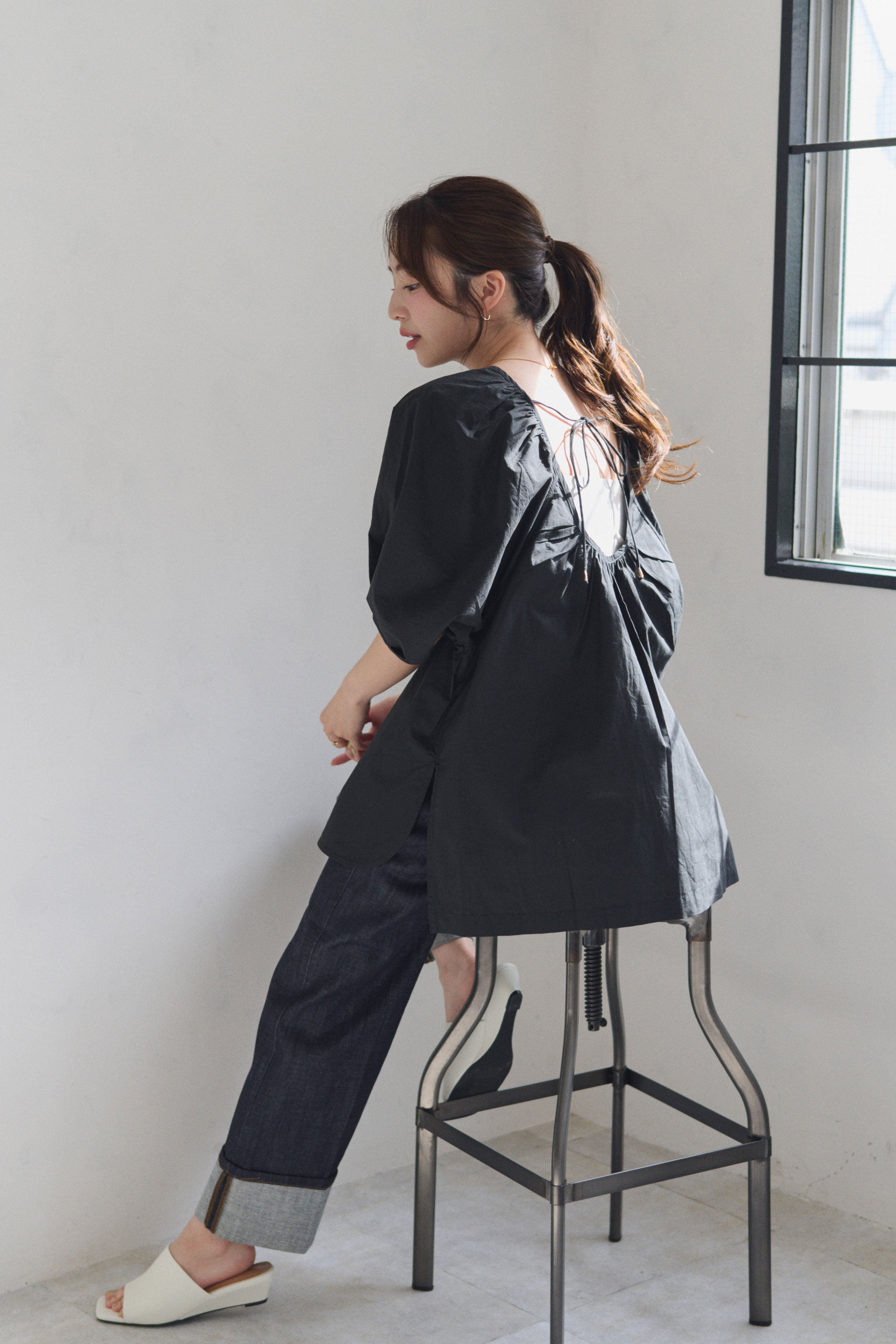 <CP対象商品>バックオープンプルオーバー