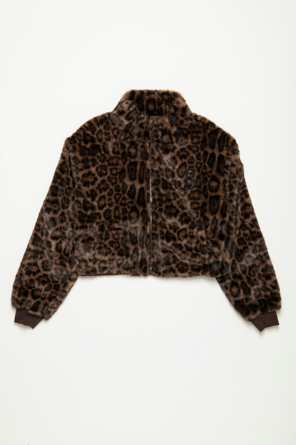 FAUX FUR ANIMAL PATTERN JACKET