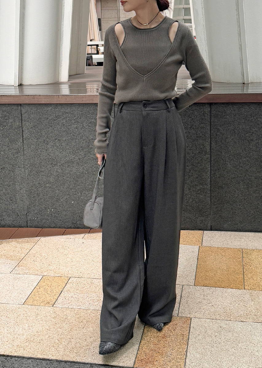 SELECT by CREAM　レイヤードリブニット