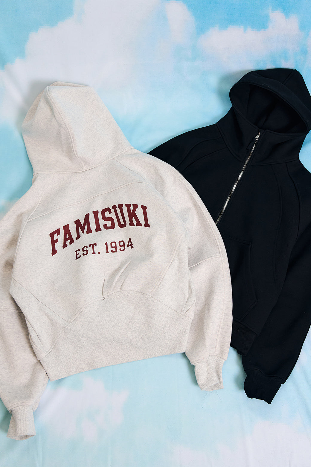 HALF ZIP LOGO HOODIE