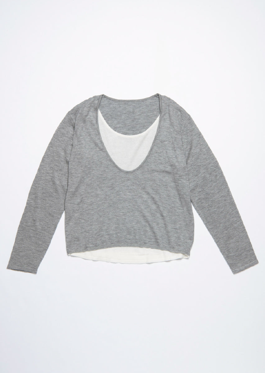 レイヤードニットトップス