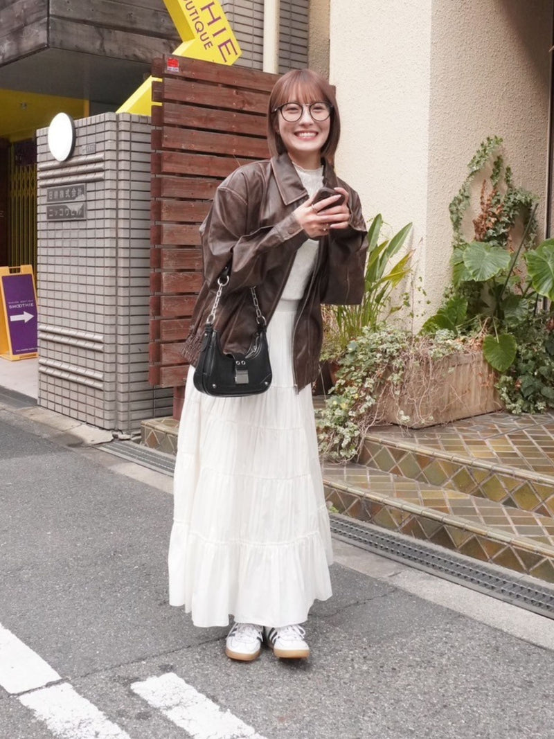 フェイクレザーブルゾン
