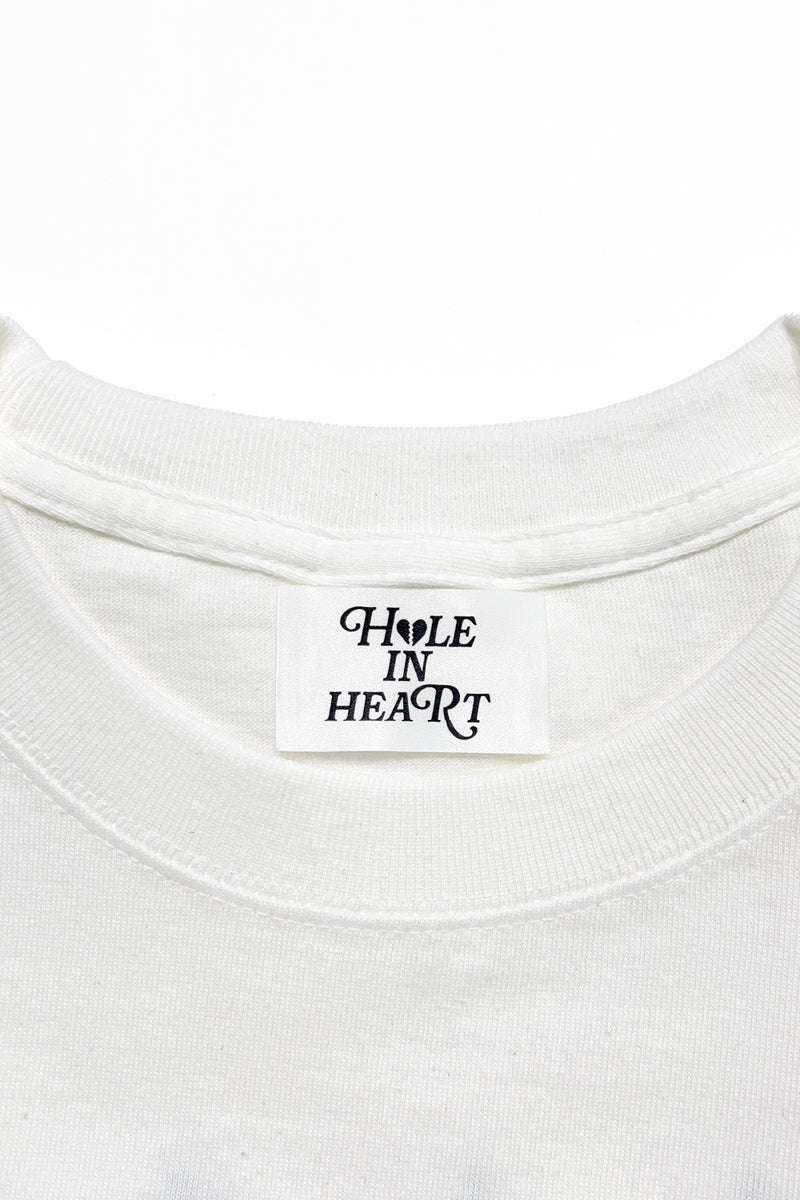 HOLE IN HEART OLD ENGLISH TEE