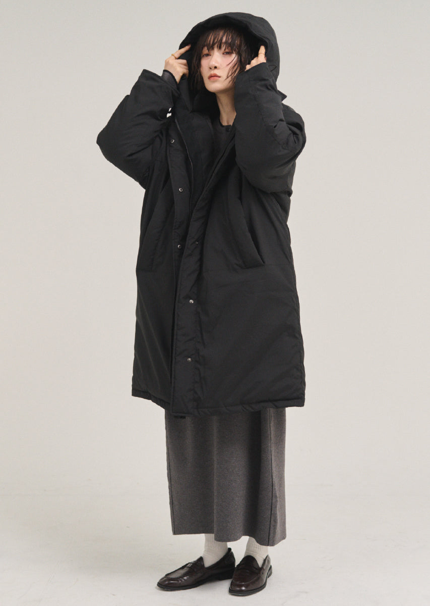 フードロングコート