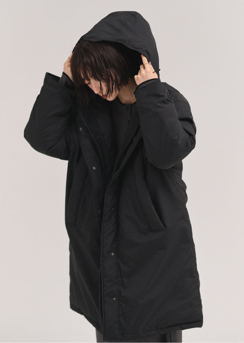 フードロングコート