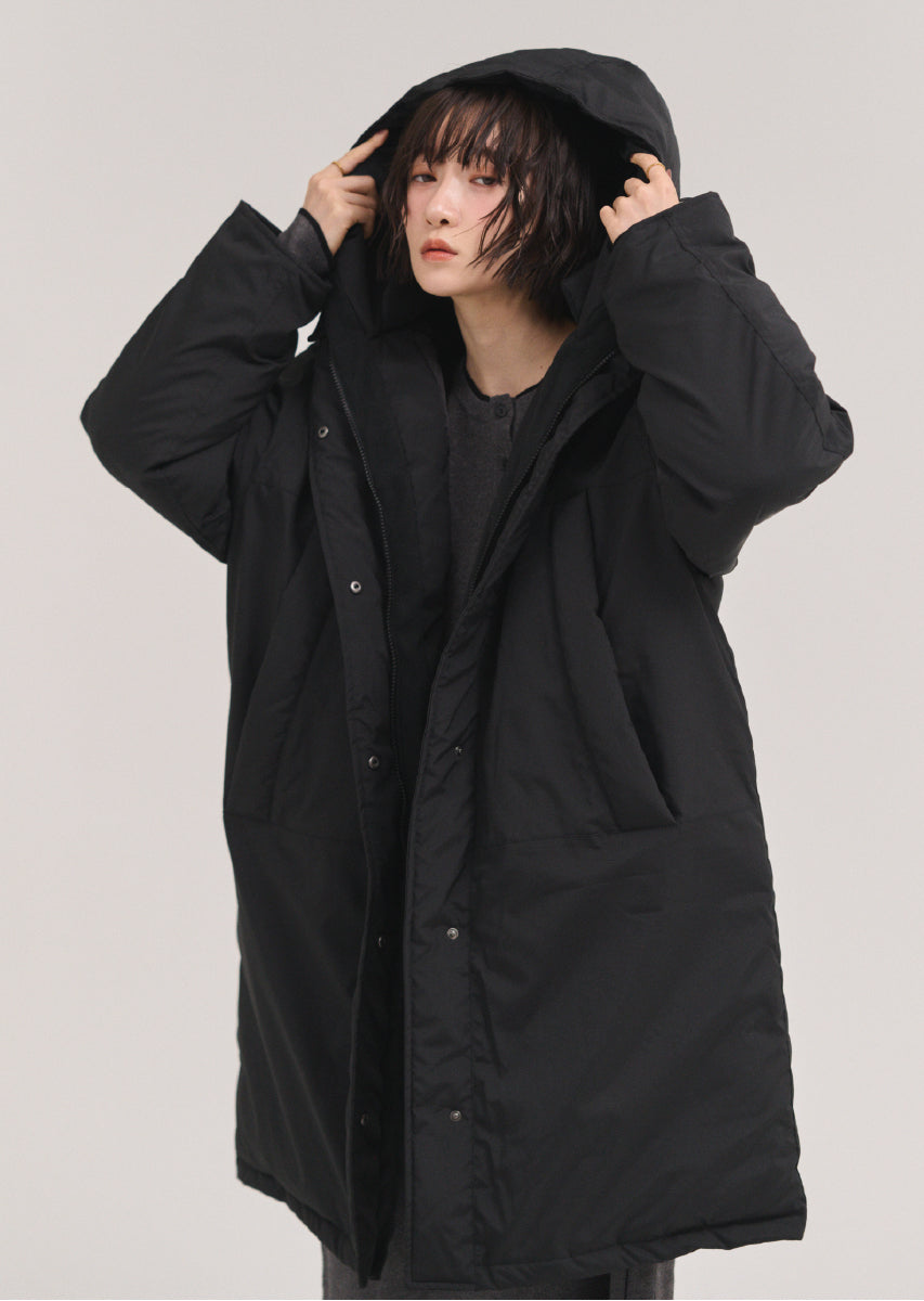 フードロングコート