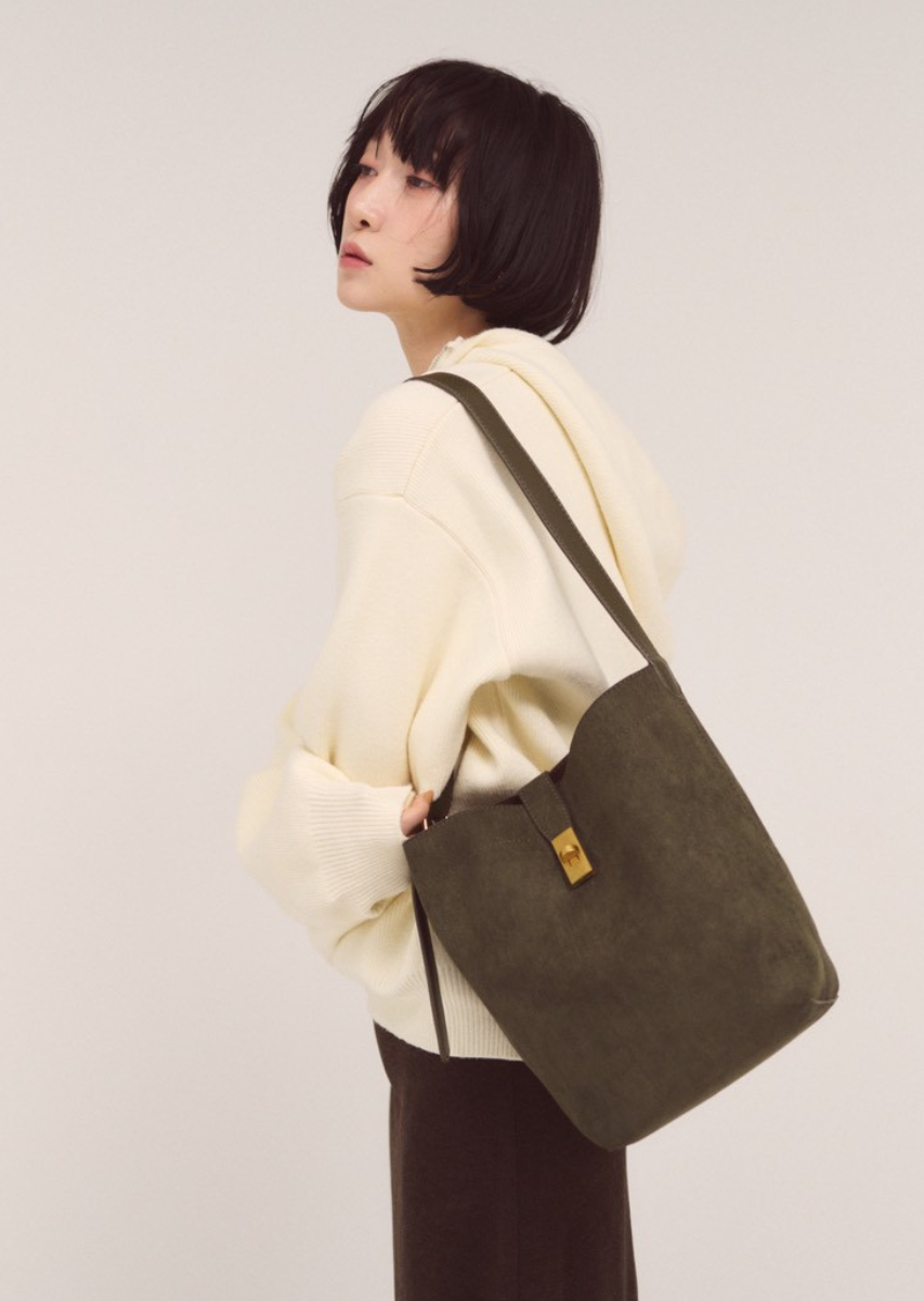 フェイクスエードスクエアバッグ