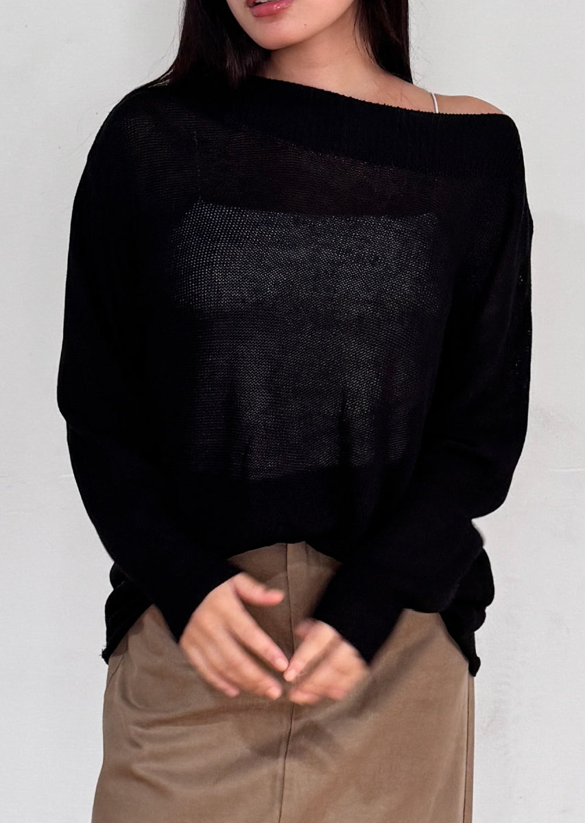 オフショルニットトップス