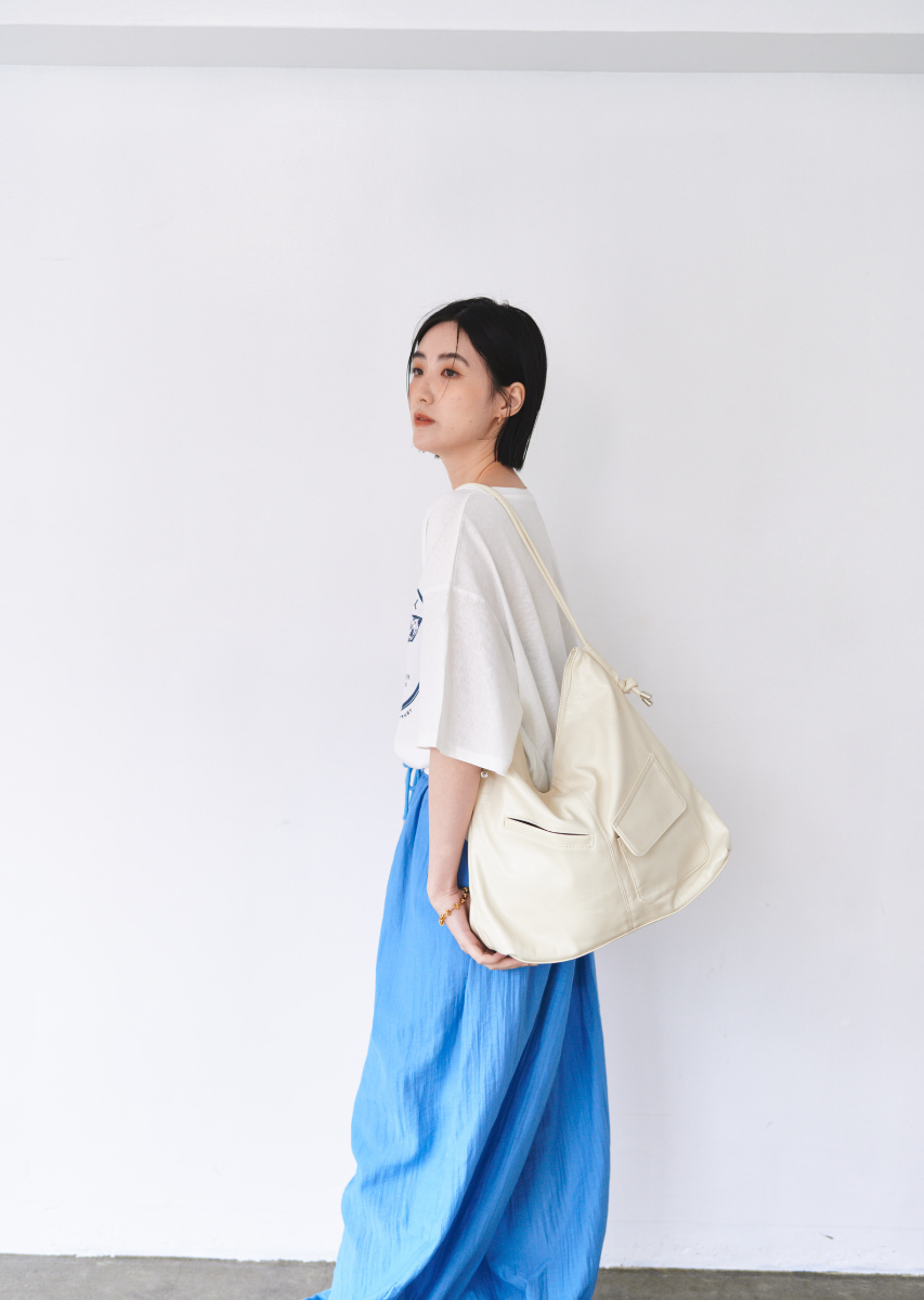 ソフトフェイクレザーアウトポケットBAG