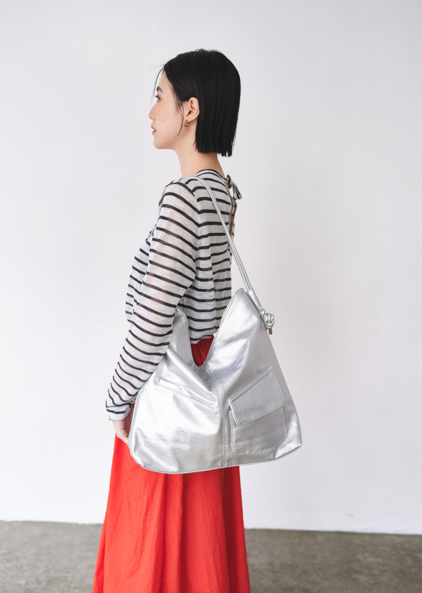 ソフトフェイクレザーアウトポケットBAG