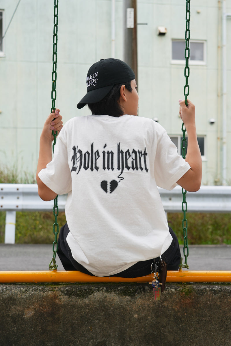 HOLE IN HEART OLD ENGLISH TEE