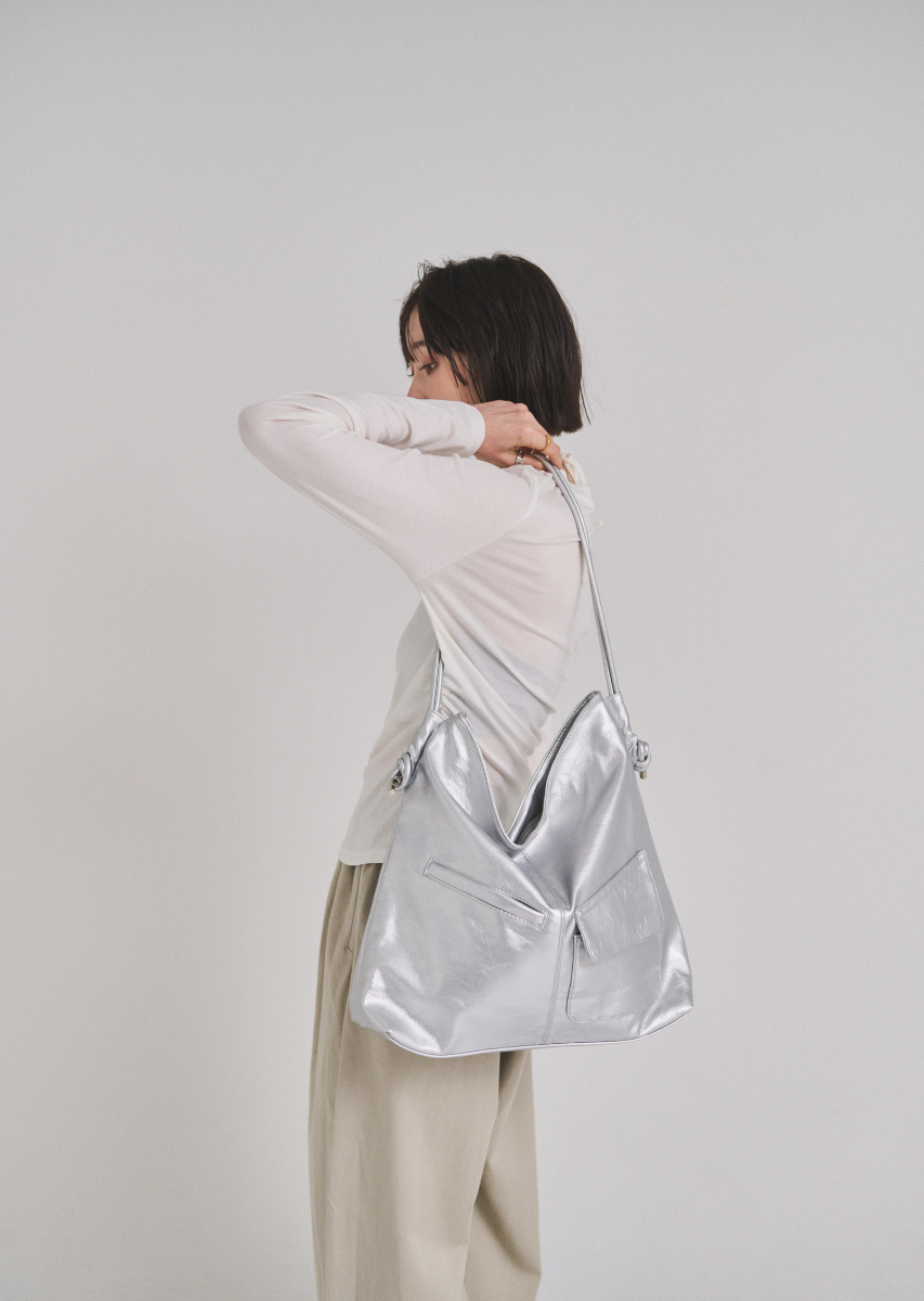 ソフトフェイクレザーアウトポケットBAG